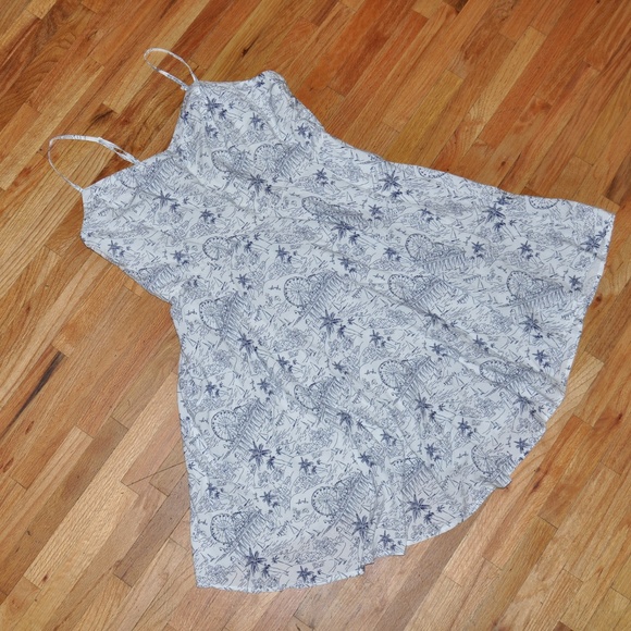 Old Navy | Dresses | Old Navy Patterned Poplin Fitflare Cami Dress E5 ...